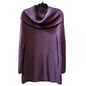 Apt. 9 purple cowl neck tunic sweater size M